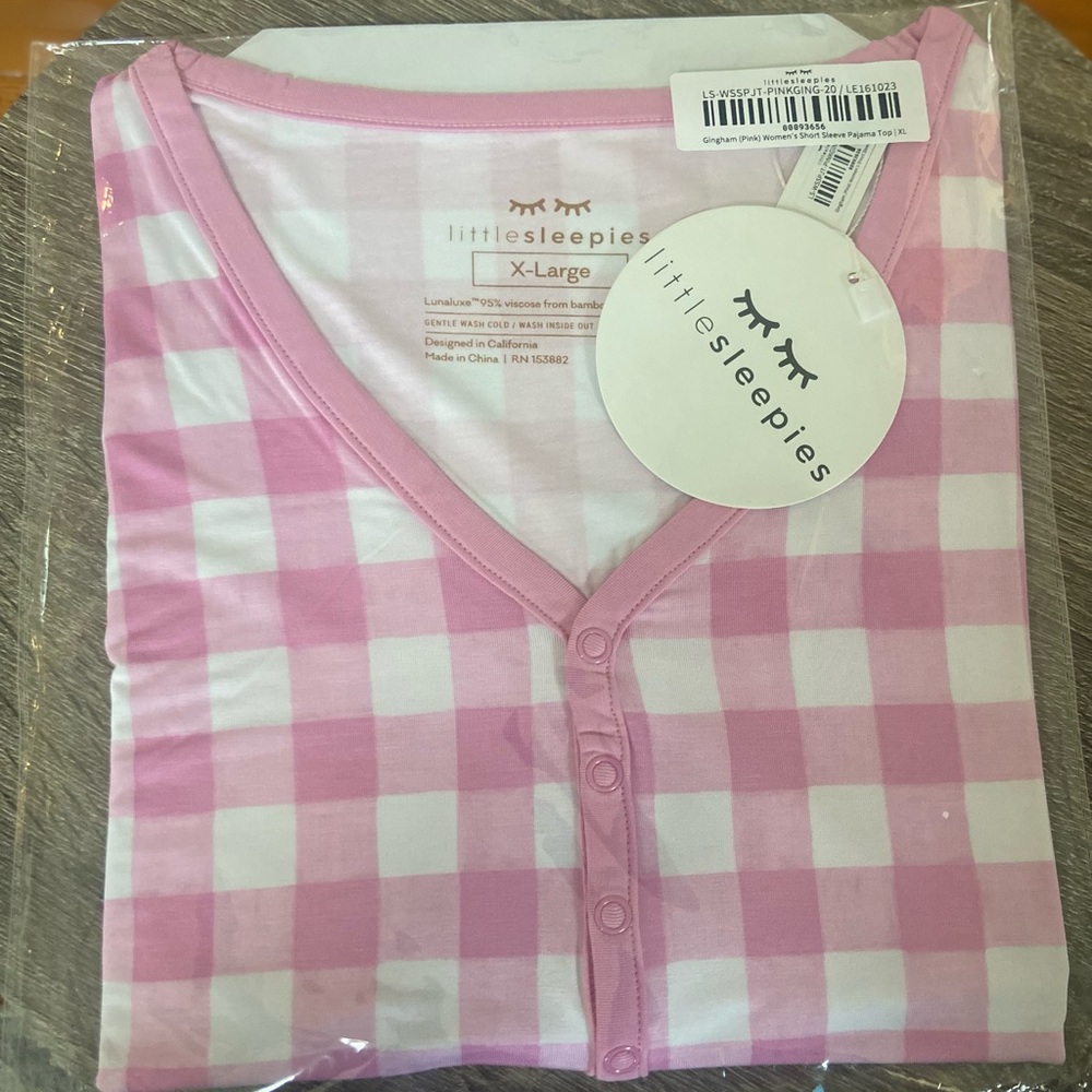 Brand new Little Sleepies women’s pajama top and shorts
